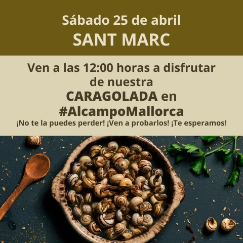 Evento: Degustación gratuita de caracoles en el CC Alcampo Mallorca