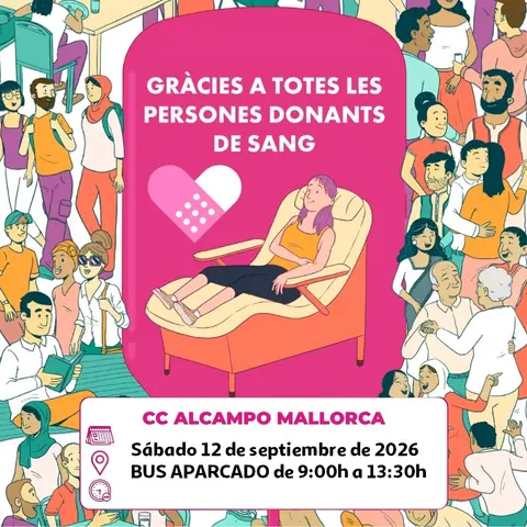 Ven a donar sangre al CC Alcampo Mallorca