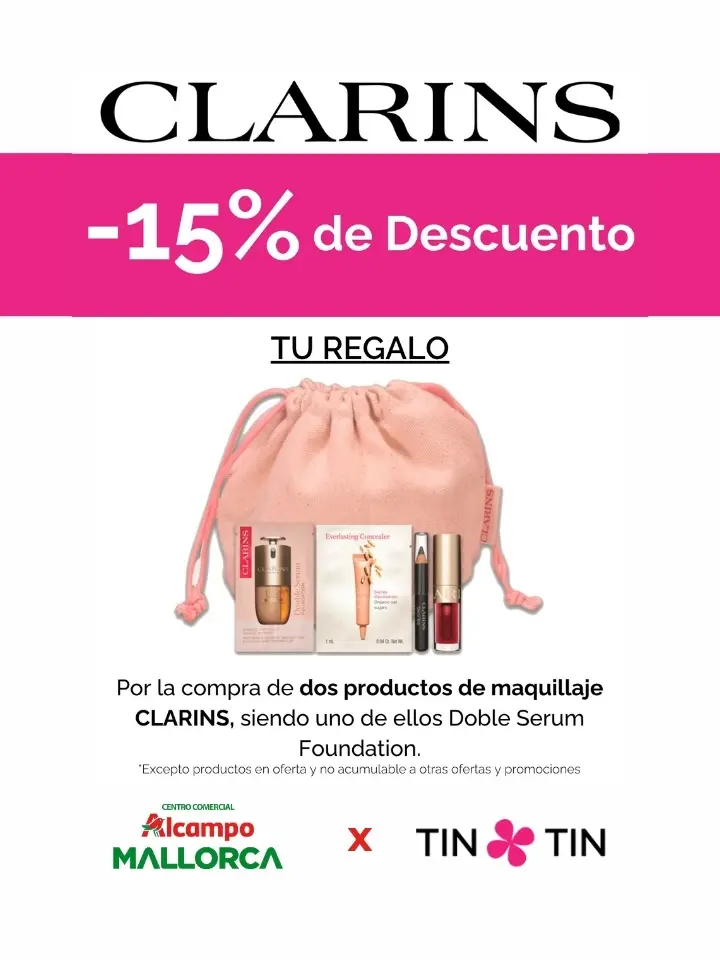 Oferta Maquillaje Clarins con regalo
