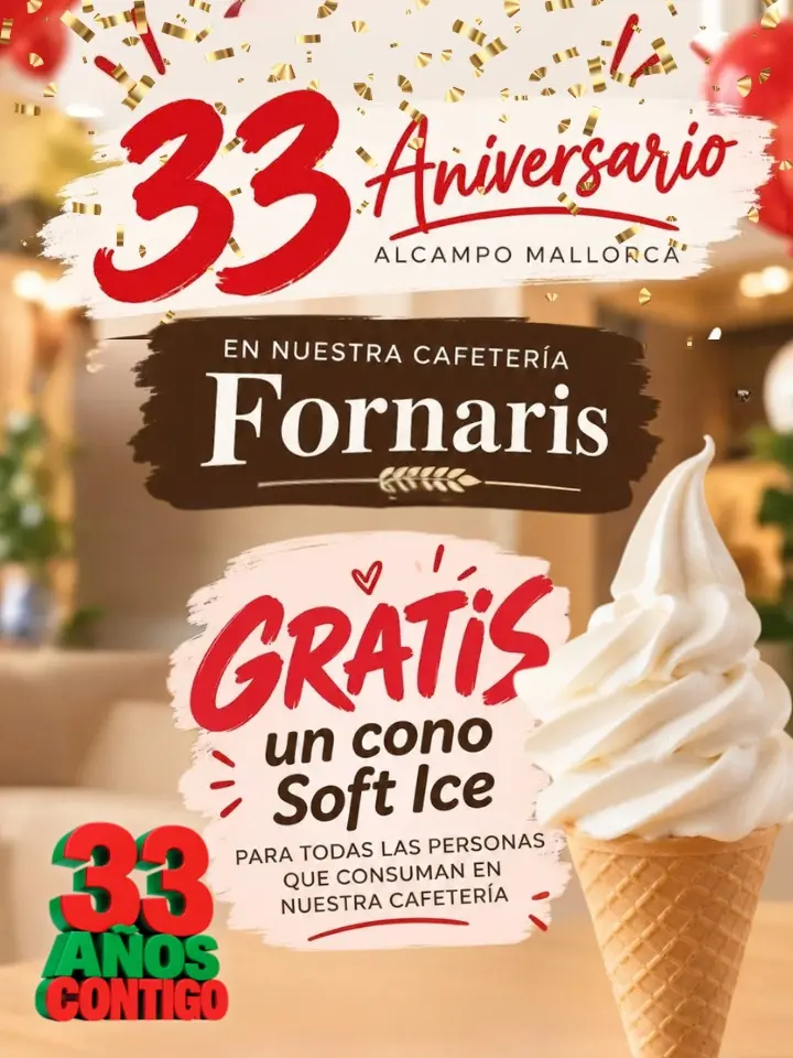 Llévate tu helado de regalo en Cafetería Fornaris 