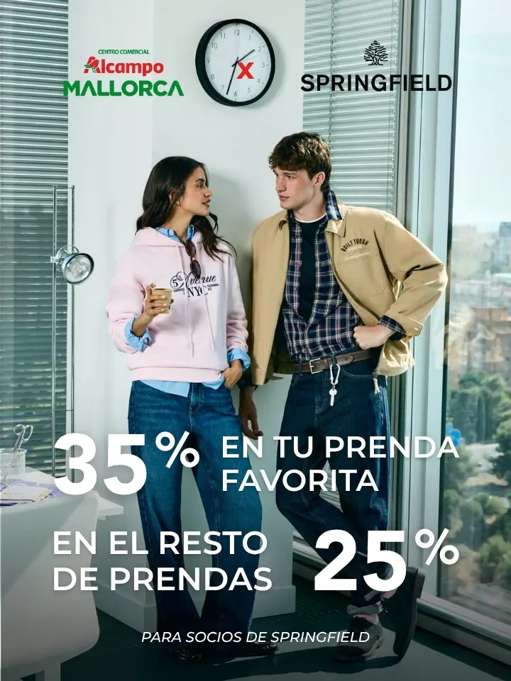 Oferta Consigue hasta un 35% de descuento en Springfield
