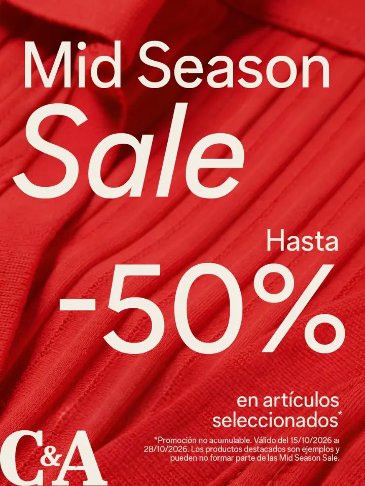 ¡Hasta el 50% de descuento en C&A!